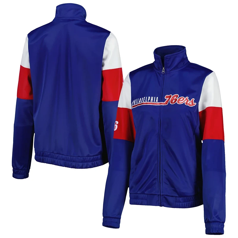 G-III 4Her by Carl Banks Philadelphia 76ers Change Up Full-Zip Track Jacket