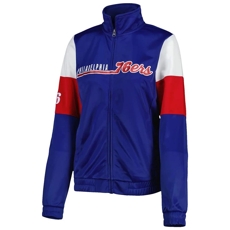 G-III 4Her by Carl Banks Philadelphia 76ers Change Up Full-Zip Track Jacket