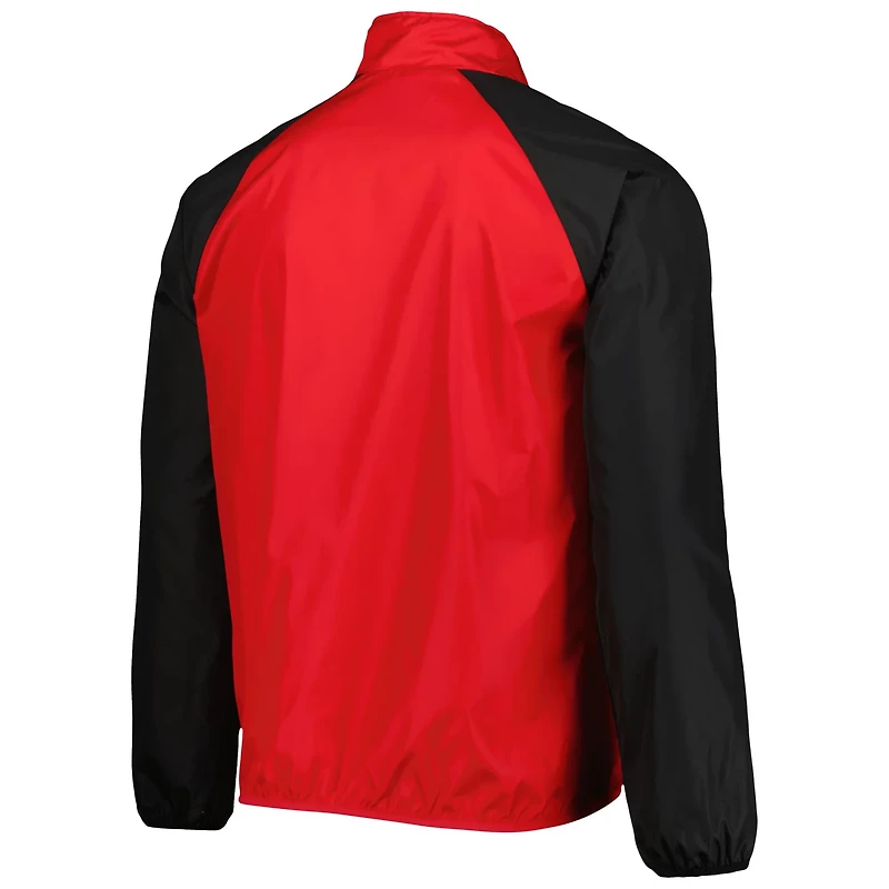 G-III Sports by Carl Banks /Black Wisconsin Badgers Point Guard Raglan Half-Zip Jacket