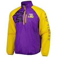 G-III Sports by Carl Banks /Yellow LSU Tigers Point Guard Raglan Half-Zip Jacket