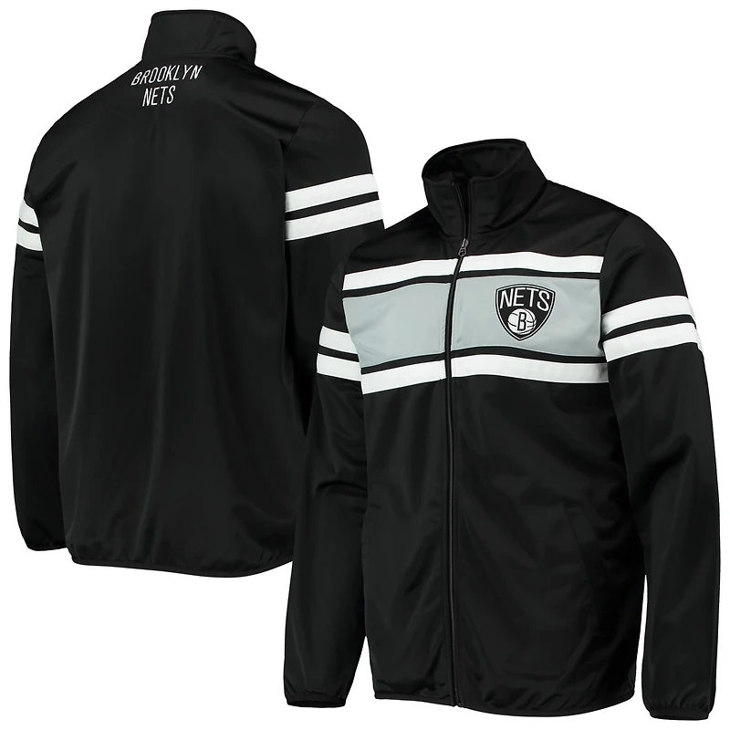 G-III Sports by Carl Banks Brooklyn Nets Power Pitcher Full-Zip Track Jacket