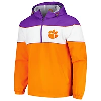 G-III Sports by Carl Banks Clemson Tigers Center Line Half-Zip Raglan Hoodie Jacket