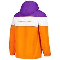G-III Sports by Carl Banks Clemson Tigers Center Line Half-Zip Raglan Hoodie Jacket
