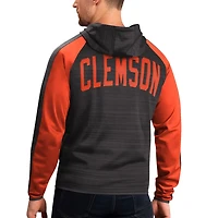 G-III Sports by Carl Banks Clemson Tigers Neutral Zone Raglan Full-Zip Track Jacket Hoodie