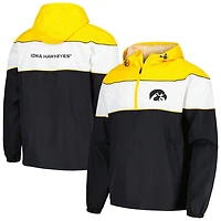 G-III Sports by Carl Banks Iowa Hawkeyes Center Line Half-Zip Raglan Hoodie Jacket