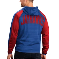 G-III Sports by Carl Banks Kansas Jayhawks Neutral Zone Raglan Full-Zip Track Jacket Hoodie