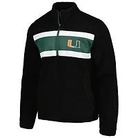 G-III Sports by Carl Banks Miami Hurricanes Pinch Runner Half-Zip Top