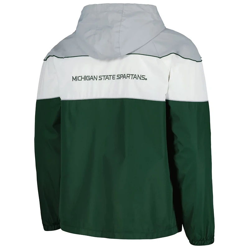 G-III Sports by Carl Banks Michigan State Spartans Center Line Half-Zip Raglan Hoodie Jacket