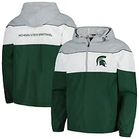 G-III Sports by Carl Banks Michigan State Spartans Center Line Half-Zip Raglan Hoodie Jacket