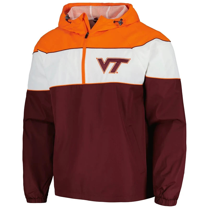 G-III Sports by Carl Banks Virginia Tech Hokies Center Line Half-Zip Raglan Hoodie Jacket