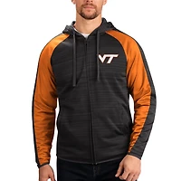 G-III Sports by Carl Banks Virginia Tech Hokies Neutral Zone Raglan Full-Zip Track Jacket Hoodie