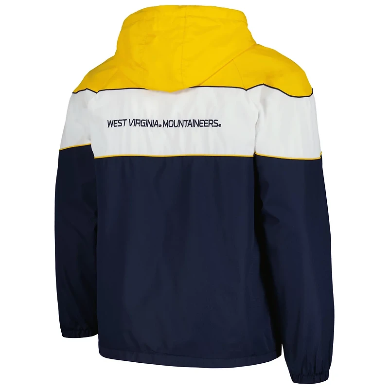 G-III Sports by Carl Banks West Virginia Mountaineers Center Line Half-Zip Raglan Hoodie Jacket