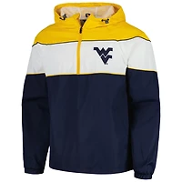 G-III Sports by Carl Banks West Virginia Mountaineers Center Line Half-Zip Raglan Hoodie Jacket