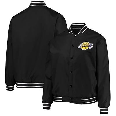 JH Design Los Angeles Lakers Plus Size Poly Twill Full-Snap Jacket
