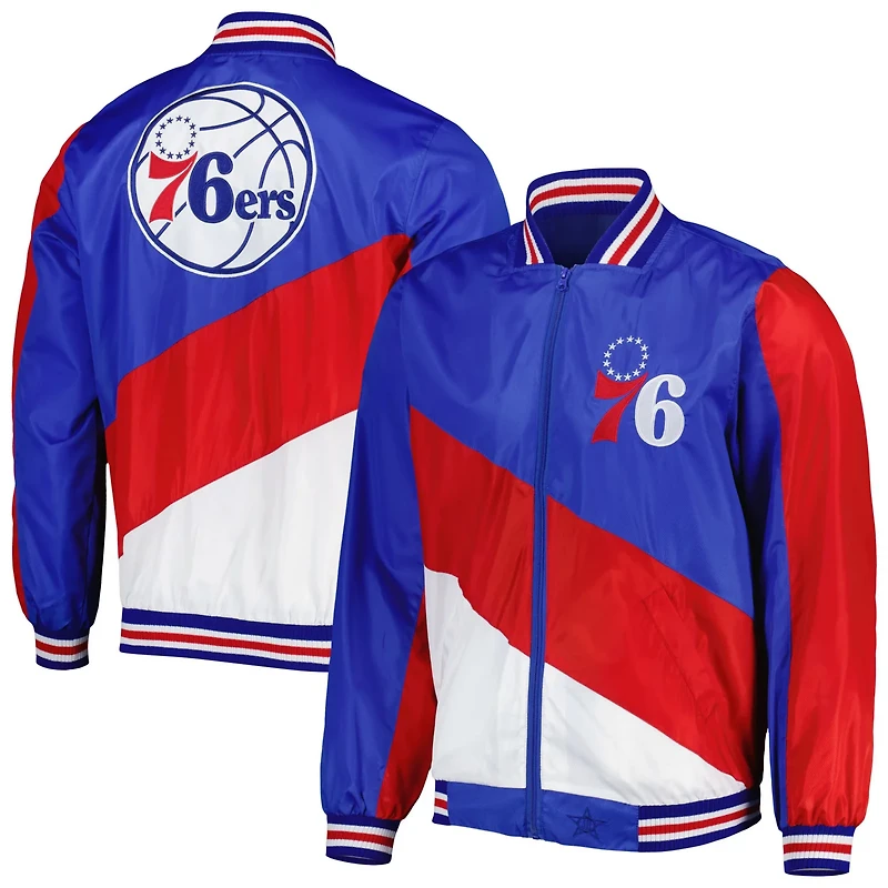 JH Design Philadelphia 76ers Ripstop Nylon Full-Zip Jacket