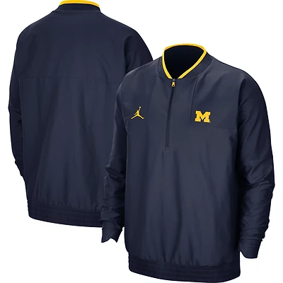 Jordan Brand Michigan Wolverines 2021 Coach Half-Zip Jacket