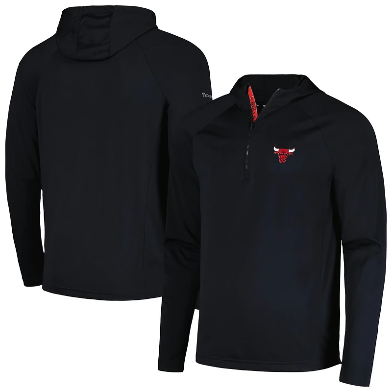 Levelwear Chicago Bulls Zander Hoodie Raglan Quarter-Zip Top