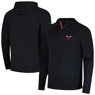 Levelwear Chicago Bulls Zander Hoodie Raglan Quarter-Zip Top