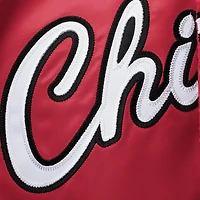 Mitchell  Ness Chicago Bulls Big Tall Hardwood Classics Raglan Satin Full-Snap Jacket