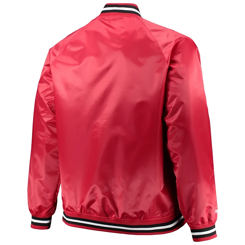 Mitchell  Ness Chicago Bulls Big Tall Hardwood Classics Raglan Satin Full-Snap Jacket