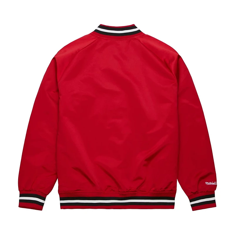 Mitchell Ness Chicago Bulls Hardwood Classics Throwback Wordmark Raglan Full-Snap Jacket