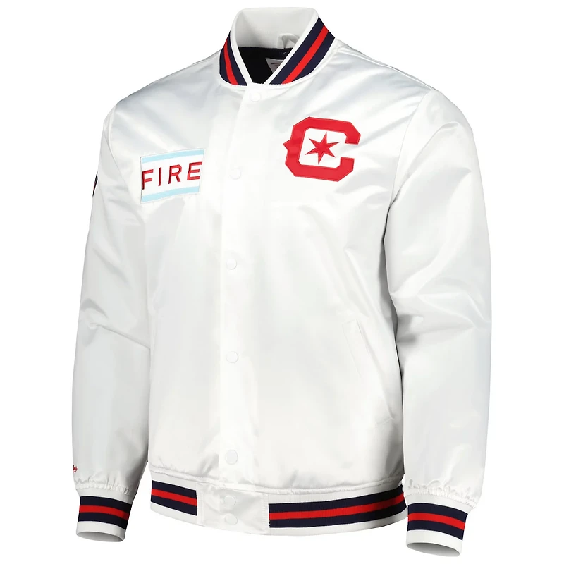 Mitchell  Ness Chicago Fire City Full-Snap Satin Jacket