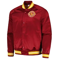 Mitchell  Ness Cleveland Cavaliers Hardwood Classics Throwback Wordmark Raglan Full-Snap Jacket