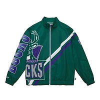 Mitchell  Ness Hunter Milwaukee Bucks Exploded Logo Warm-Up Full-Zip Jacket
