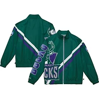 Mitchell  Ness Hunter Milwaukee Bucks Exploded Logo Warm-Up Full-Zip Jacket