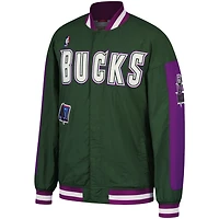 Mitchell  Ness Hunter Milwaukee Bucks Hardwood Classics Authentic Warm-Up Full-Snap Jacket