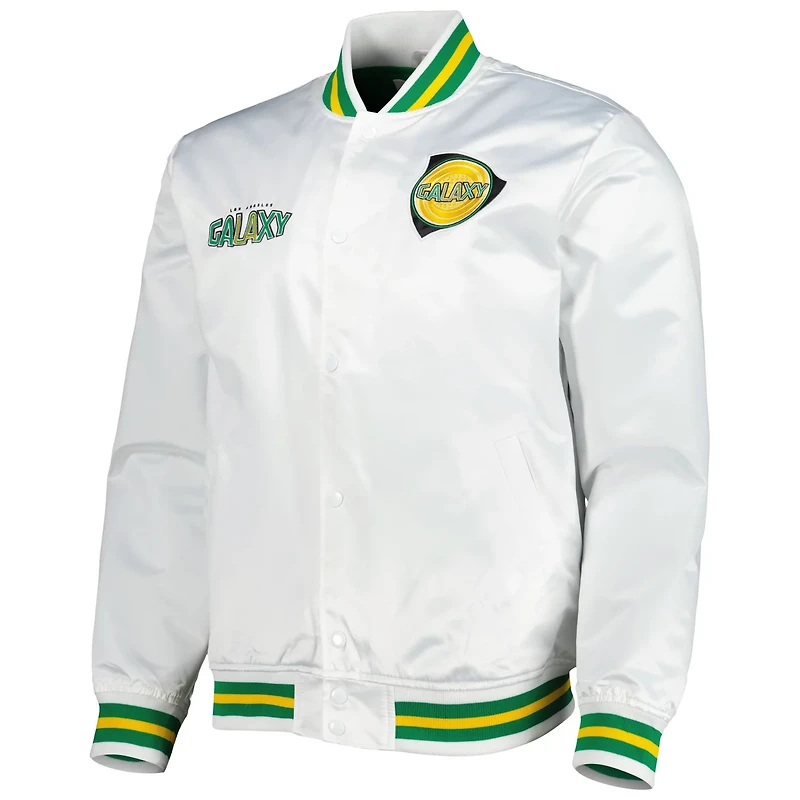 Mitchell  Ness LA Galaxy City Full-Snap Satin Jacket
