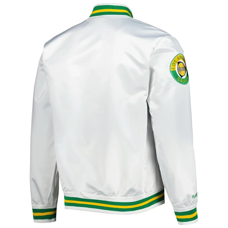 Mitchell  Ness LA Galaxy City Full-Snap Satin Jacket