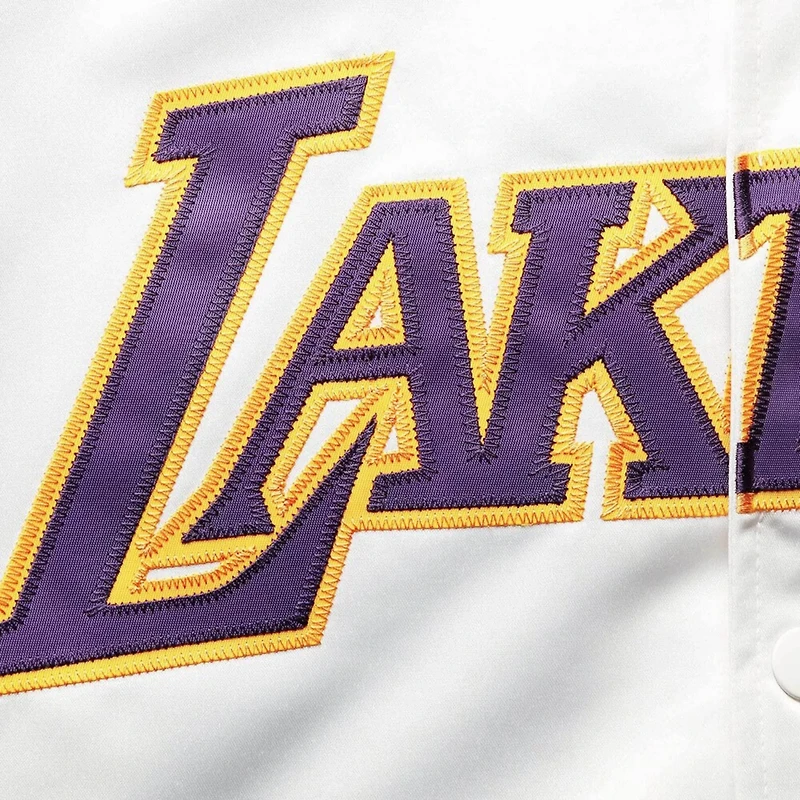 Mitchell  Ness Los Angeles Lakers Big Tall Hardwood Classics Raglan Satin Full-Snap Jacket