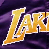 Mitchell  Ness Los Angeles Lakers Throwback Wordmark Satin Full-Snap Raglan Jacket