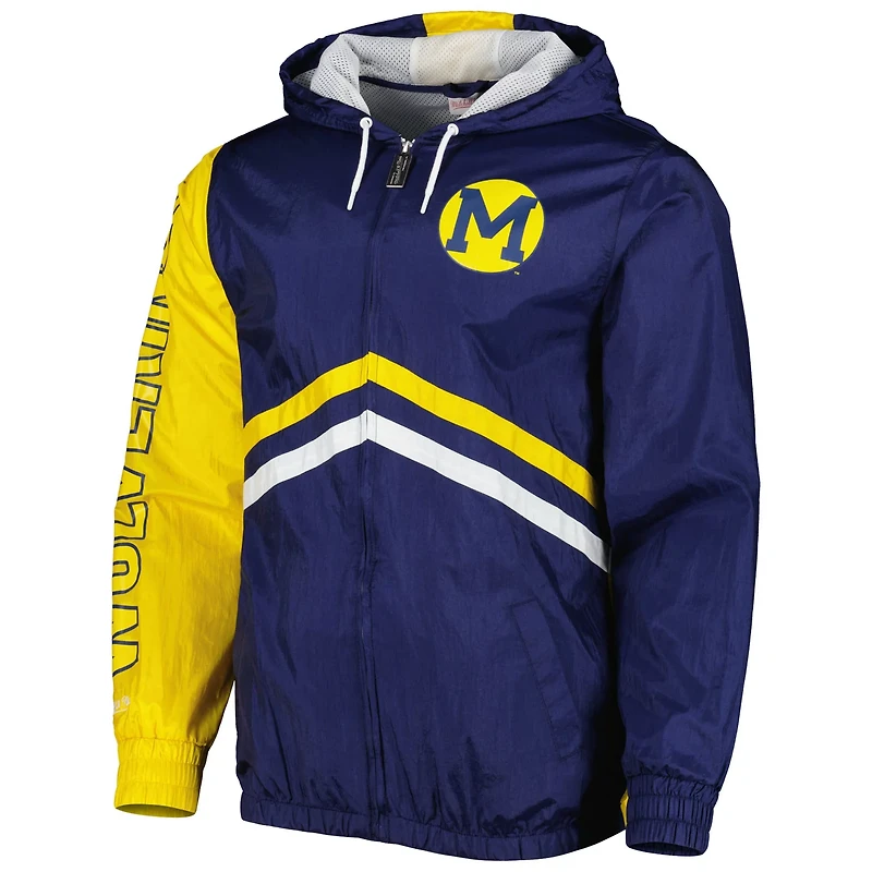 Mitchell  Ness Michigan Wolverines Undeniable Full-Zip Windbreaker Jacket