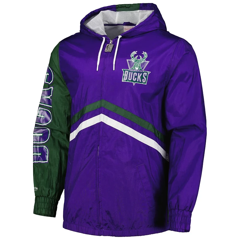 Mitchell  Ness Milwaukee Bucks Undeniable Full-Zip Windbreaker Jacket