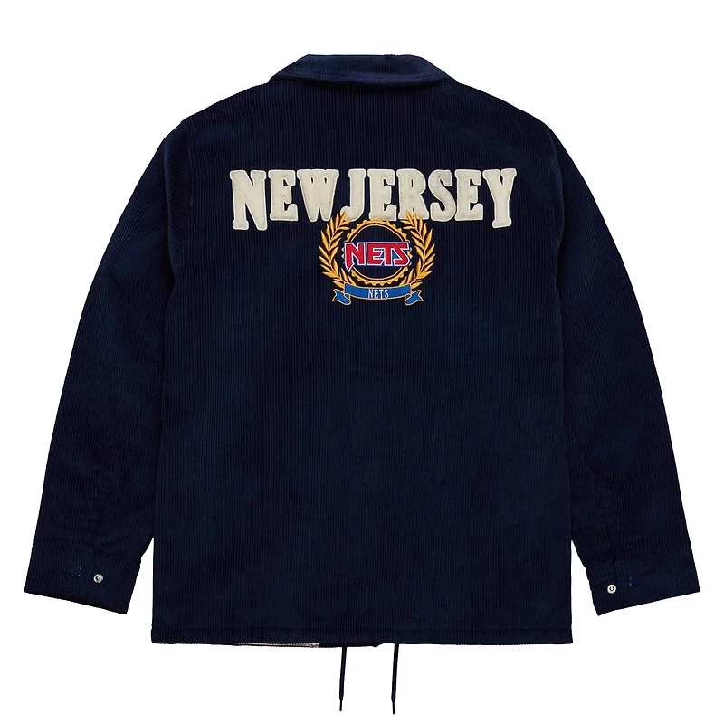 Mitchell  Ness New Jersey Nets Hardwood Classics Coaches Full-Snap Jacket