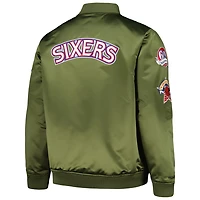 Mitchell  Ness Philadelphia 76ers Hardwood Classics Retro Satin Full-Zip Jacket