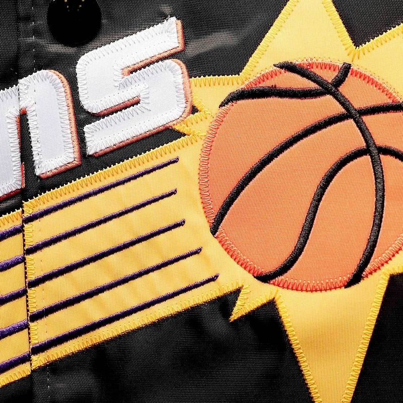 Mitchell  Ness Phoenix Suns Big Tall Hardwood Classics Raglan Satin Full-Snap Jacket
