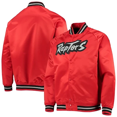 Mitchell  Ness Toronto Raptors Hardwood Classics Satin Full-Snap Raglan Jacket