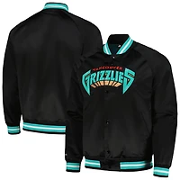 Mitchell Ness Vancouver Grizzlies Hardwood Classics Throwback Wordmark Raglan Full-Snap Jacket