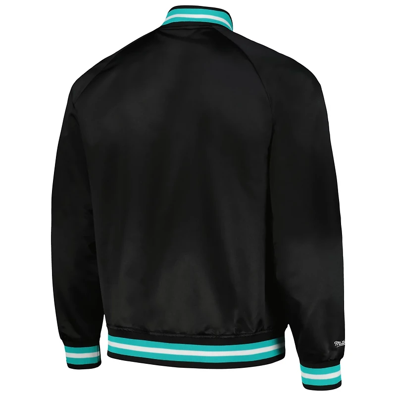 Mitchell Ness Vancouver Grizzlies Hardwood Classics Throwback Wordmark Raglan Full-Snap Jacket