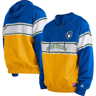 New Era Milwaukee Brewers Ripstop Raglan Quarter-Zip Hoodie