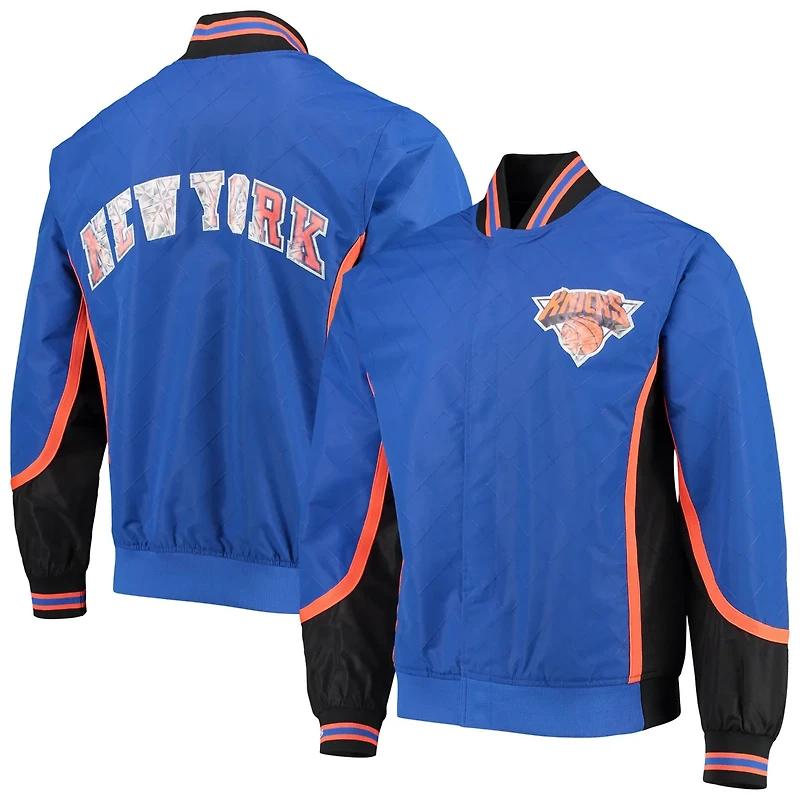New York Knicks Mitchell  Ness Hardwood Classics 75th Anniversary Authentic Warmup Full-Snap Jacket