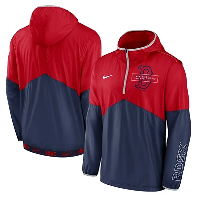 Nike /Navy Boston Sox Overview Half-Zip Hoodie Jacket