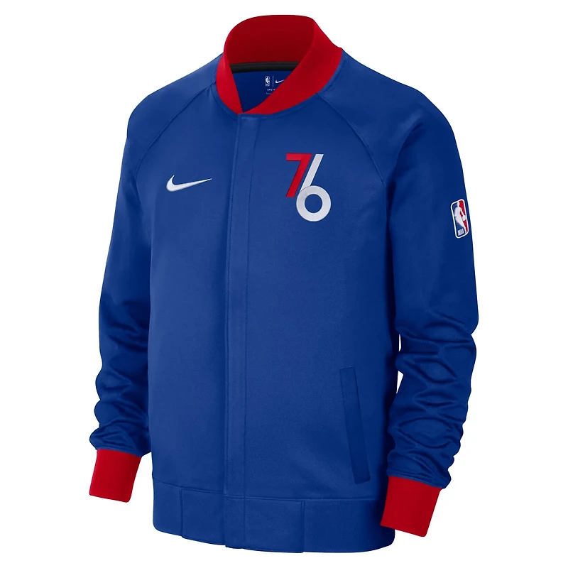 Nike /White Philadelphia 76ers 2022/23 City Edition Showtime Thermaflex Full-Zip Jacket
