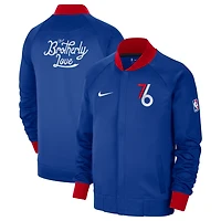 Nike /White Philadelphia 76ers 2022/23 City Edition Showtime Thermaflex Full-Zip Jacket