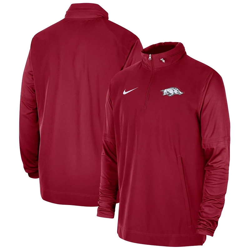 Nike Arkansas Razorbacks 2023 Coach Half-Zip Hooded Jacket