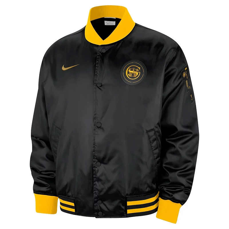 Nike Golden State Warriors 2023/24 City Edition Courtside Premier Full-Snap Bomber Jacket