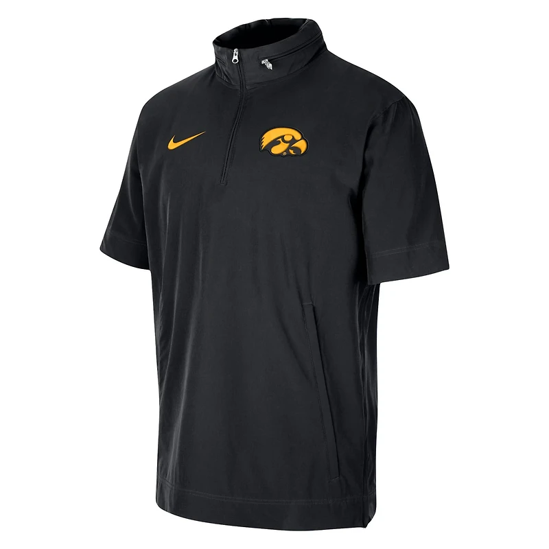 Nike Iowa Hawkeyes Coaches Half-Zip Short Sleeve Jacket